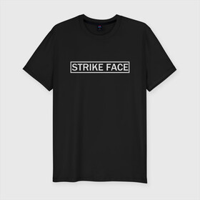 Мужская футболка хлопок Slim с принтом Strike face в Кировске, 92% хлопок, 8% лайкра | приталенный силуэт, круглый вырез ворота, длина до линии бедра, короткий рукав | bad | crazy | evil | protest | rage | strike face | безумие | протест | сумасшедший | удар