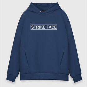 Мужское худи Oversize хлопок с принтом Strike face в Кировске, френч-терри — 70% хлопок, 30% полиэстер. Мягкий теплый начес внутри —100% хлопок | боковые карманы, эластичные манжеты и нижняя кромка, капюшон на магнитной кнопке | bad | crazy | evil | protest | rage | strike face | безумие | протест | сумасшедший | удар