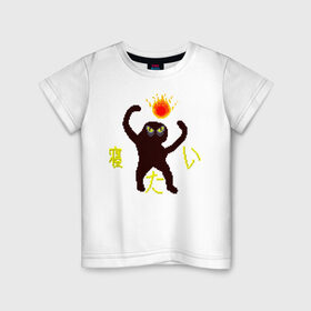 Детская футболка хлопок с принтом 2D Кот ъуъ в Кировске, 100% хлопок | круглый вырез горловины, полуприлегающий силуэт, длина до линии бедер | 2021 | cats | женская одежда | кот мем | коты | мемы | мужская одежда | ъуъ