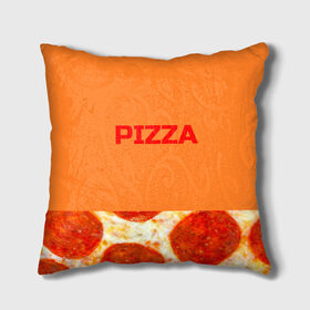 Подушка 3D с принтом Pizza в Кировске, наволочка – 100% полиэстер, наполнитель – холлофайбер (легкий наполнитель, не вызывает аллергию). | состоит из подушки и наволочки. Наволочка на молнии, легко снимается для стирки | еда. | пепперони | пицца