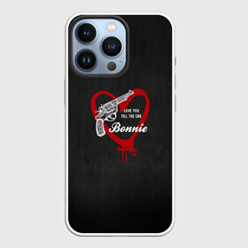 Чехол для iPhone 13 Pro с принтом Bonnie в Кировске,  |  | barrow | bonnie | clyde | love you till the end | parker | бони | бони и клайд | бонни | для влюбленных | клайд | кровь | любовь | парные | пистолет | револьвер | сердце