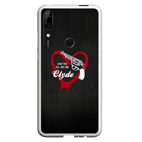 Чехол для Honor P Smart Z с принтом Clyde в Кировске, Силикон | Область печати: задняя сторона чехла, без боковых панелей | barrow | bonnie | clyde | love you till the end | parker | бони | бони и клайд | бонни | для влюбленных | клайд | кровь | любовь | парные | пистолет | револьвер | сердце