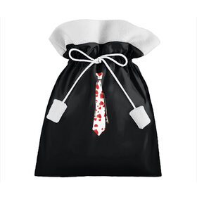 Подарочный 3D мешок с принтом Гламурный галстук в Кировске, 100% полиэстер | Размер: 29*39 см | angel | cupid | day | happy | heart | love | rose | valentine | valentines | ангел | валентин | валентина | валентинка | галстук | день | купидон | любовь | святого | святой | сердце
