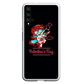 Чехол для Honor 20 с принтом Valentines Day в Кировске, Силикон | Область печати: задняя сторона чехла, без боковых панелей | angel | cupid | day | happy | heart | love | rose | valentine | valentines | ангел | валентин | валентина | валентинка | день | купидон | любовь | святого | святой | сердце