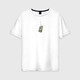 Женская футболка хлопок Oversize с принтом Надпись Искусство поху#зма в Кировске, 100% хлопок | свободный крой, круглый ворот, спущенный рукав, длина до линии бедер
 | 16+ | деньги | доллар | крюк | мат