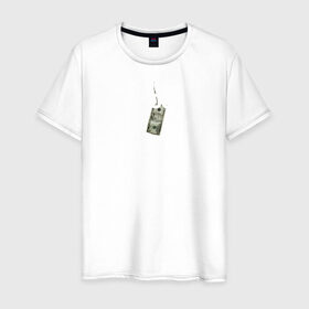 Мужская футболка хлопок с принтом Надпись Искусство поху#зма в Кировске, 100% хлопок | прямой крой, круглый вырез горловины, длина до линии бедер, слегка спущенное плечо. | 16+ | деньги | доллар | крюк | мат