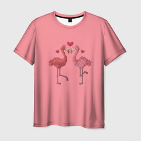 Мужская футболка 3D с принтом Love Forever в Кировске, 100% полиэфир | прямой крой, круглый вырез горловины, длина до линии бедер | angel | cupid | day | flamingo | happy | heart | love | rose | valentine | valentines | ангел | валентин | валентина | валентинка | день | купидон | любовь | святого | святой | сердце | фламинго