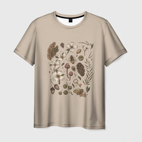 Мужская футболка 3D с принтом Ботаника Goblincore в Кировске, 100% полиэфир | прямой крой, круглый вырез горловины, длина до линии бедер | goblincore | абстракция | алхимик | аниме | арт | ботаника | мумми троли | пейзаж | природа | растения | руны | эзотерика | эстетика