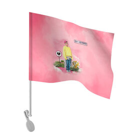Флаг для автомобиля с принтом Ваня Дмитриенко в Кировске, 100% полиэстер | Размер: 30*21 см | ваня дмитриенко | венера  юпитер | исполнитель | музыка | трек