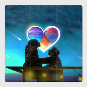 Магнитный плакат 3Х3 с принтом Ты Венера — я Юпитер в Кировске, Полимерный материал с магнитным слоем | 9 деталей размером 9*9 см | венера юпитер | день всех влюбленных | дмитриенко | сердечко