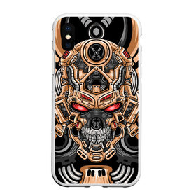 Чехол для iPhone XS Max матовый с принтом CyberSkull в Кировске, Силикон | Область печати: задняя сторона чехла, без боковых панелей | cyberpunk | evil | head | mask | mechanical | rage | robot | skull | арт | гнев | голова | демон | дьявол | злой | киберпанк | маска | механический | монстр | робот | рога | самурай | череп