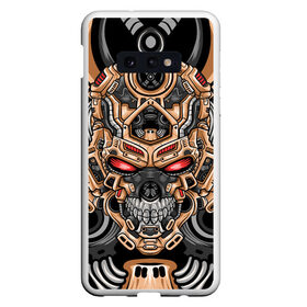 Чехол для Samsung S10E с принтом CyberSkull в Кировске, Силикон | Область печати: задняя сторона чехла, без боковых панелей | Тематика изображения на принте: cyberpunk | evil | head | mask | mechanical | rage | robot | skull | арт | гнев | голова | демон | дьявол | злой | киберпанк | маска | механический | монстр | робот | рога | самурай | череп