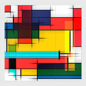 Магнитный плакат 3Х3 с принтом абстрактные фигуры цвета в Кировске, Полимерный материал с магнитным слоем | 9 деталей размером 9*9 см | абстракция | геометрия | краски | кубизм | линии | под все | прямоугольники | современное искусство | текстуры | тренды | фигуры | цвета | яркий