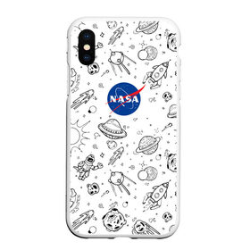 Чехол для iPhone XS Max матовый с принтом NASA в Кировске, Силикон | Область печати: задняя сторона чехла, без боковых панелей | administration | aeronautics | nasa | national | space | детская | тrdnasa