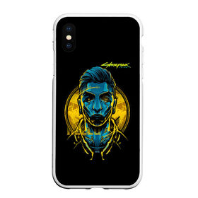 Чехол для iPhone XS Max матовый с принтом Cyberpunk 2077 в Кировске, Силикон | Область печати: задняя сторона чехла, без боковых панелей | cyberpunk 2077 | hacker | maelstrom | militech | quadra | samurai | sci fi | technology | trauma team | v | будущее | игра | иероглифы | киану ривз | кибер | киберпанк | киборг | киборги | корпорация | лого | милитек | панк | роботы | самурай | т