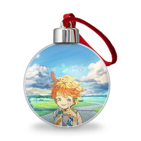 Ёлочный шар Обещанный Неверленд Эмма: в Кировске, Пластик | Диаметр: 77 мм | Тематика изображения на принте: yakusoku no neverland | аниме | аниме персонаж | анимесериал | грейс филд | норман | обещанная страна грёз | обещанный неверленд | эмма