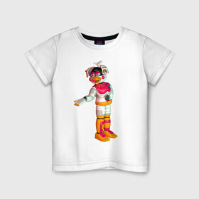 Детская футболка хлопок с принтом Фантайм Чика в Кировске, 100% хлопок | круглый вырез горловины, полуприлегающий силуэт, длина до линии бедер | fnaf | аниматроник | пиццерия | робот | фантайм чика | чика