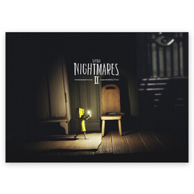 Поздравительная открытка с принтом Little Nightmares 2 в Кировске, 100% бумага | плотность бумаги 280 г/м2, матовая, на обратной стороне линовка и место для марки
 | little nightmares | nightmares | игры | литл найтмейрс | моно | учительница