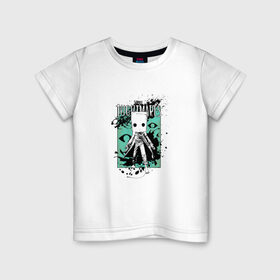 Детская футболка хлопок с принтом Little Nightmares в Кировске, 100% хлопок | круглый вырез горловины, полуприлегающий силуэт, длина до линии бедер | little nightmares | брызги | игра | краска | литл найтмер | персонаж | хоррор