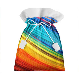 Подарочный 3D мешок с принтом цветной мех диагональ в Кировске, 100% полиэстер | Размер: 29*39 см | волокна | геометрия | диагональ | краски | мех | полоски | полосы | радуга | текстура | цвета | яркий