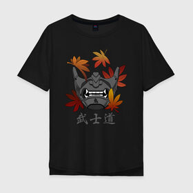 Мужская футболка хлопок Oversize с принтом Бусидо в Кировске, 100% хлопок | свободный крой, круглый ворот, “спинка” длиннее передней части | Тематика изображения на принте: budo | bushido | demon | ghost of tsushima | japan | katana | ninja | oni | samurai | shinobi | style | анбу | будо | бусидо | демон | иероглифы | катана | клен | ниндзя | они | призрак цусимы | самурай | тенгу | тэнгу | шиноби | японская м