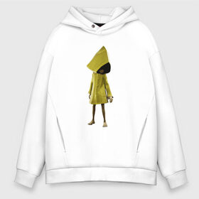 Мужское худи Oversize хлопок с принтом Little Nightmares в Кировске, френч-терри — 70% хлопок, 30% полиэстер. Мягкий теплый начес внутри —100% хлопок | боковые карманы, эластичные манжеты и нижняя кромка, капюшон на магнитной кнопке | games | little nightmares | playstation | игра | мрачный | персонаж игры | человечек