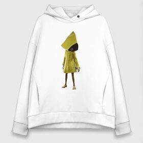 Женское худи Oversize хлопок с принтом Little Nightmares в Кировске, френч-терри — 70% хлопок, 30% полиэстер. Мягкий теплый начес внутри —100% хлопок | боковые карманы, эластичные манжеты и нижняя кромка, капюшон на магнитной кнопке | games | little nightmares | playstation | игра | мрачный | персонаж игры | человечек