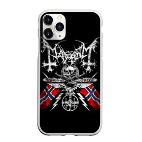 Чехол для iPhone 11 Pro Max матовый с принтом MAYHEM в Кировске, Силикон |  | black metal | mayhem | блэк метал | группа | мейхем | метал | рок