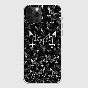 Чехол для iPhone 12 Pro Max с принтом Mayhem в Кировске, Силикон |  | Тематика изображения на принте: black | death | metal | rock | блэк | майхем | мейхем | метал | паттерн
