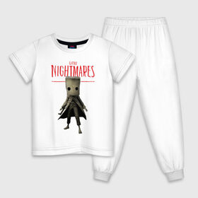 Детская пижама хлопок с принтом Little Nightmares в Кировске, 100% хлопок |  брюки и футболка прямого кроя, без карманов, на брюках мягкая резинка на поясе и по низу штанин
 | little nightmares | игра | страшилка | страшная игра | ужас | хоррор