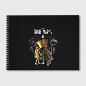 Альбом для рисования с принтом LITTLE NIGHTMARES 2 в Кировске, 100% бумага
 | матовая бумага, плотность 200 мг. | little nightmares | little nightmares 2 | six | игры | комиксы | шестая