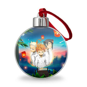 Ёлочный шар Обещанный Неверленд: в Кировске, Пластик | Диаметр: 77 мм | Тематика изображения на принте: yakusoku no neverland | аниме | аниме персонаж | анимесериал | грейс филд | норман | обещанная страна грёз | обещанный неверленд | эмма