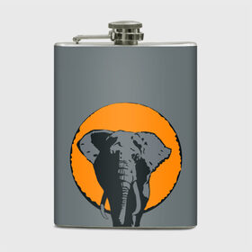 Фляга с принтом Африканский Слон в Кировске, металлический корпус | емкость 0,22 л, размер 125 х 94 мм. Виниловая наклейка запечатывается полностью | африка | графика | дикий мир | животное | персонаж | природа | рисунок | слон