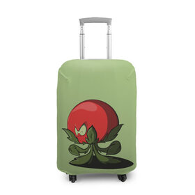 Чехол для чемодана 3D с принтом Мистер Помидор в Кировске, 86% полиэфир, 14% спандекс | двустороннее нанесение принта, прорези для ручек и колес | графика | мир растений | овощи | персонаж | помидор | природа | рисунок | томат