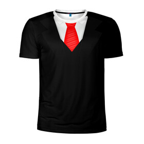 Мужская футболка 3D спортивная с принтом Смокинг 2 в Кировске, 100% полиэстер с улучшенными характеристиками | приталенный силуэт, круглая горловина, широкие плечи, сужается к линии бедра | мужчинам | популярное | свадебные смокинги и платья | свадьба | смокинг