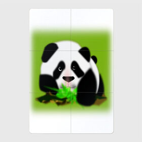 Магнитный плакат 2Х3 с принтом Панда в Кировске, Полимерный материал с магнитным слоем | 6 деталей размером 9*9 см | бамбук | животное | зверь | мишка | панда