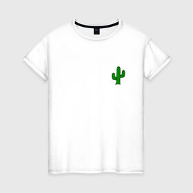 Женская футболка хлопок с принтом кактус в Кировске, 100% хлопок | прямой крой, круглый вырез горловины, длина до линии бедер, слегка спущенное плечо | cactus | кактус | кактусы | растения | цветы