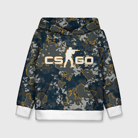 Детская толстовка 3D с принтом CS:GO - Camo в Кировске, 100% полиэстер | двухслойный капюшон со шнурком для регулировки, мягкие манжеты на рукавах и по низу толстовки, спереди карман-кенгуру с мягким внутренним слоем | Тематика изображения на принте: beast | camo | camouflage | counter | counter strike | cs | easy | ez | gg | ggwp | global | go | hyper | kill | offensive | one | shot | strike | зверь | камуфляж | скоростной