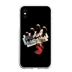 Чехол для iPhone XS Max матовый с принтом Judas Priest в Кировске, Силикон | Область печати: задняя сторона чехла, без боковых панелей | black | deep | heep | judas | led | metal | music | priest | purple | rock | sabbath | skull | uriah | zeppelin | блэк | гитара | группа | иуда | метал | музыка | рок | священник | череп | электрогитара