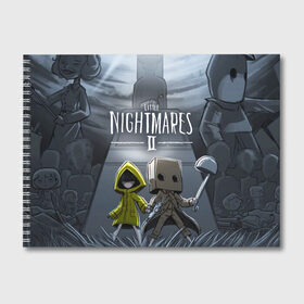 Альбом для рисования с принтом LITTLE NIGHTMARES 2 в Кировске, 100% бумага
 | матовая бумага, плотность 200 мг. | little nightmares | little nightmares 2 | six | игры | комиксы | шестая