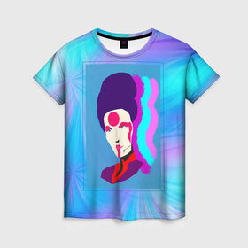 Женская футболка 3D с принтом Cyberpunk 2077 Meanin в Кировске, 100% полиэфир ( синтетическое хлопкоподобное полотно) | прямой крой, круглый вырез горловины, длина до линии бедер | 2077 | advertisement | asian | ciberpunk | cyberpank | cyberpunk | cyberpunk 2077 | meanin | neowave | night city | woman | азиатка с рекламы | банер | киберпанк | киберпанк 2077 | минин | найтсити | неовейв | реклама