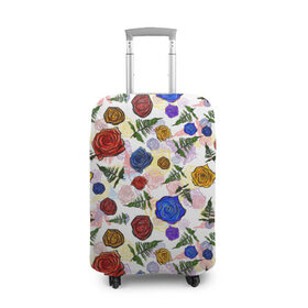 Чехол для чемодана 3D с принтом цветы узор в Кировске, 86% полиэфир, 14% спандекс | двустороннее нанесение принта, прорези для ручек и колес | весна | женственный | красивый | нежный | узор | флористика | цветы