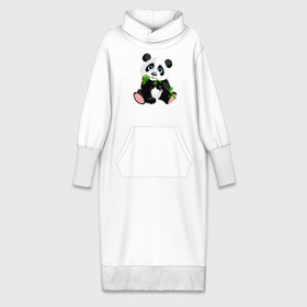 Платье удлиненное хлопок с принтом Животные в Кировске,  |  | бамбук | зверь | медвежонок | мишка | панда