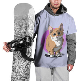 Накидка на куртку 3D с принтом Грустный Котик в Кировске, 100% полиэстер |  | Тематика изображения на принте: графика | домашний животные | животное | котенок | котик | персонаж | природа | рисунок