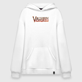 Худи SuperOversize хлопок с принтом Valheim logo в Кировске, 70% хлопок, 30% полиэстер, мягкий начес внутри | карман-кенгуру, эластичная резинка на манжетах и по нижней кромке, двухслойный капюшон
 | asgard | axe | games | gods | logo | loki | odin | spear | steam | thor | valheim | vikings | war | асгард | боги | вальхейм | викинги | война | игры | копье | лого | локи | один | стим | топор | тор