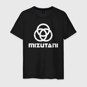 Мужская футболка хлопок с принтом MIZUTANI Cyberpunk 2077 в Кировске, 100% хлопок | прямой крой, круглый вырез горловины, длина до линии бедер, слегка спущенное плечо. | cyberpunk 2077 | hacker | maelstrom | militech | quadra | samurai | sci fi | technology | trauma team | v | будущее | игра | иероглифы | киану ривз | кибер | киберпанк | киборг | киборги | корпорация | лого | милитек | панк | роботы | самурай | т