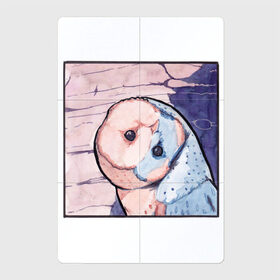Магнитный плакат 2Х3 с принтом Белая сова в Кировске, Полимерный материал с магнитным слоем | 6 деталей размером 9*9 см | акварель | белая птица | белая сова | картина | картина акварелью | картина красками | краски | птица | сова | филин