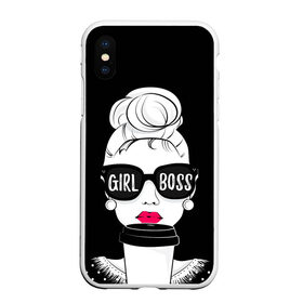 Чехол для iPhone XS Max матовый с принтом Girl Boss в Кировске, Силикон | Область печати: задняя сторона чехла, без боковых панелей | 8 марта | лучшая в мире | мама | подарок | подарок женщине | подарок любимым | подарок на 8 марта | самая лучшая  в мире | семья