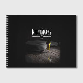 Альбом для рисования с принтом Little Nightmares 2 Шестая в Кировске, 100% бумага
 | матовая бумага, плотность 200 мг. | little nightmares | little nightmares 2 | игра | литл нигмарес | литл нигмарес 2 | литл нигхтмарес | литл нигхтмарес 2 | ужас | хоррор | шестая