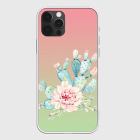Чехол для iPhone 12 Pro Max с принтом суккулент градиент в Кировске, Силикон |  | Тематика изображения на принте: акварель | акварельный | весна | кактус | мило | природа | растение | рисунок | суккулент | сукулент | цветение | цветок | цветущий | цветы